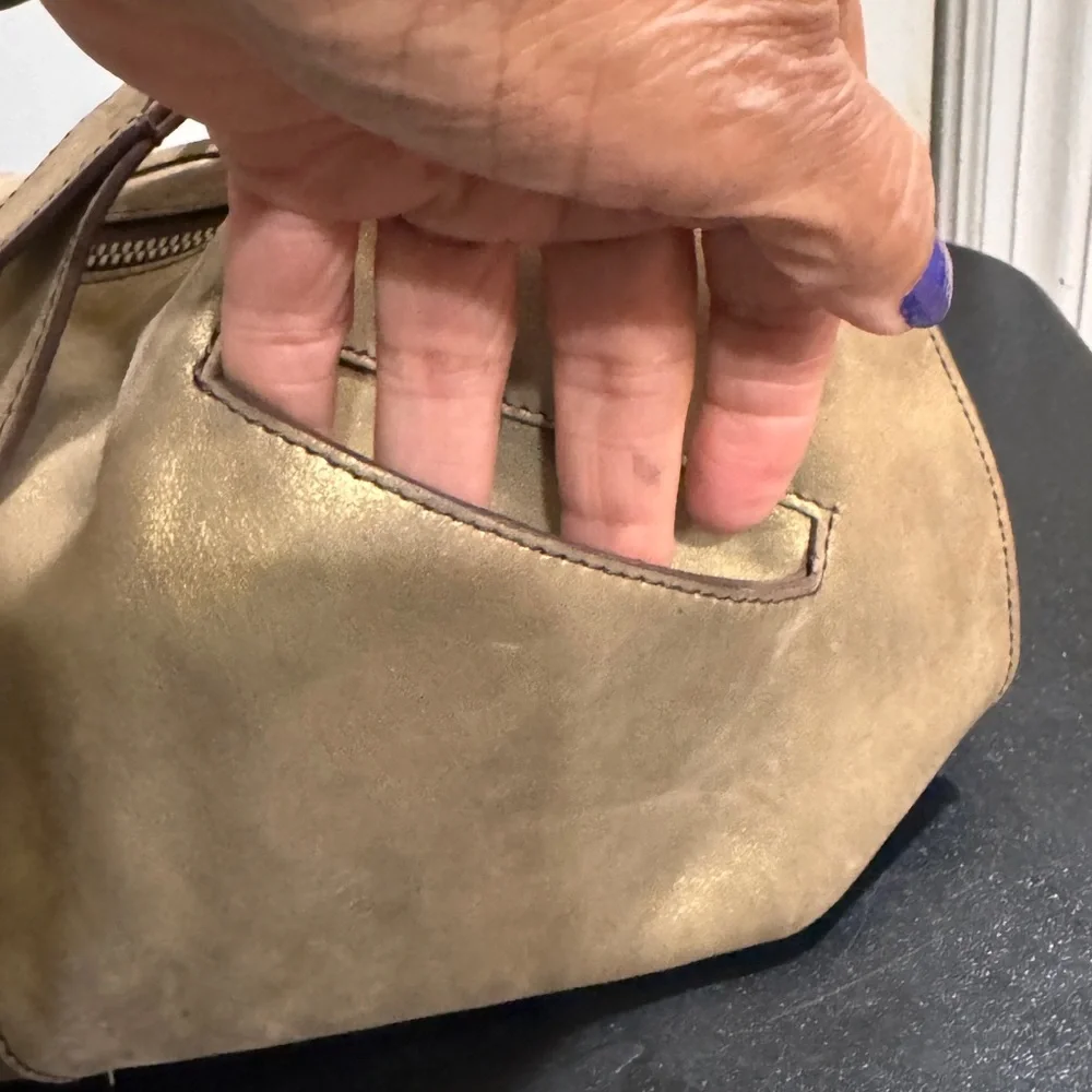 hobo gold shoulder bag